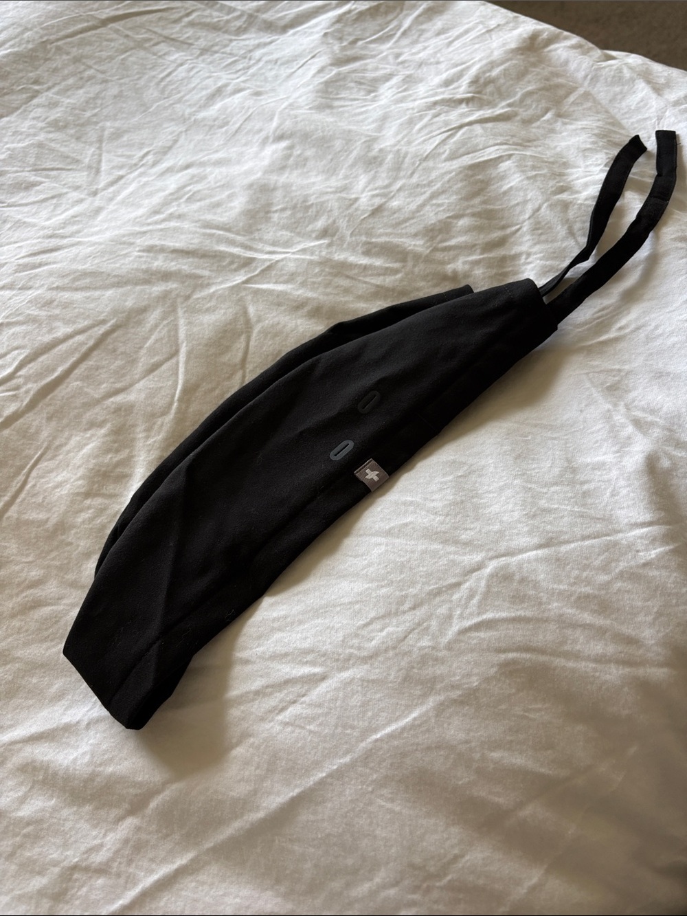 FIGS Unisex Black Modern Scrub Cap with Buttonholes